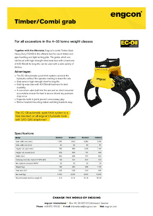 Pinzas de demolición clasificadoras engcon TG55HD