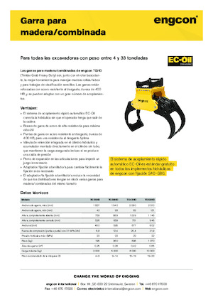 Pinzas de demolición clasificadoras engcon TG55HD