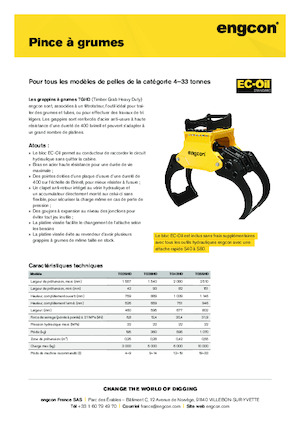Pinzas de demolición clasificadoras engcon TG55HD