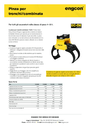 Pinzas de demolición clasificadoras engcon TG55HD