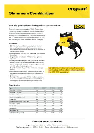Pinzas de demolición clasificadoras engcon TG55HD