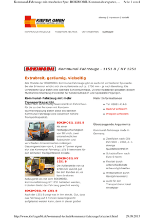 Tractores de uso municipal Reform Werke Boki 1251