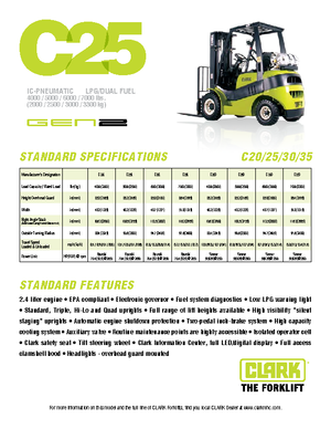Carretillas elevadoras diesel Clark C 20 D