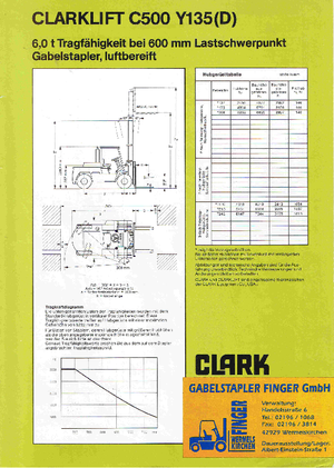 Carretillas elevadoras diesel Clark C 500-y-135 D