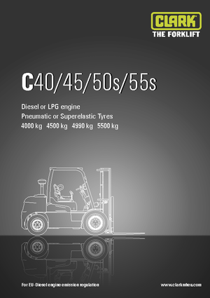 Carretillas elevadoras diesel Clark C 55 s D