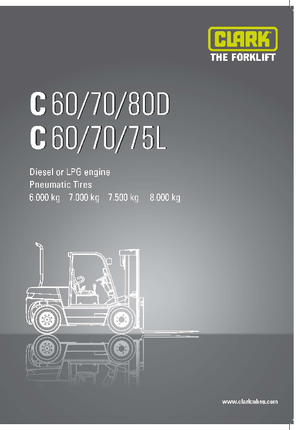 Carretillas elevadoras diesel Clark C 80 D