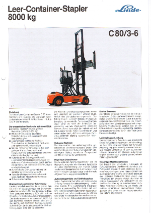 Carretillas elevadoras diesel Linde C 80/3