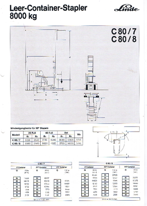 Carretillas elevadoras diesel Linde C 80/7
