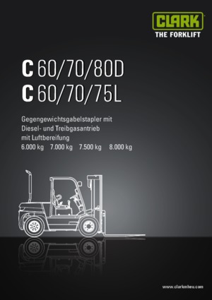 Carretillas elevadoras diesel Clark C 70 D