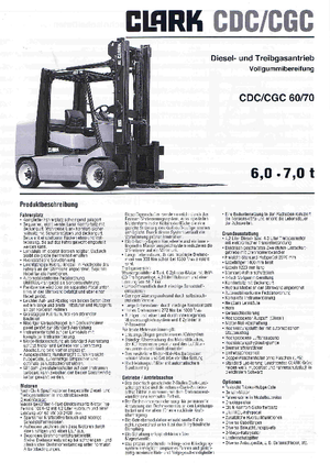 Carretillas elevadoras diesel Clark CDC 60