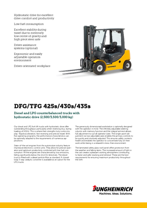 Carretillas elevadoras diesel Jungheinrich DFG 430s