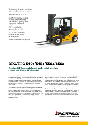 Carretillas elevadoras diesel Jungheinrich DFG 540s