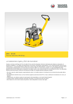 Planchas vibratorias reversibles Wacker Neuson DPU 2540H