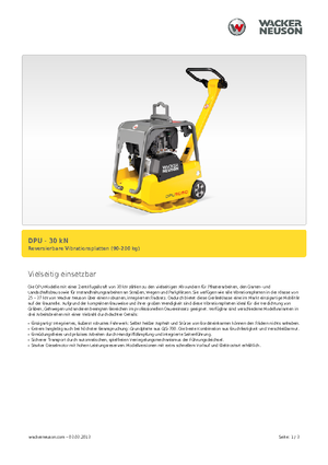 Planchas vibratorias reversibles Wacker Neuson DPU3070H
