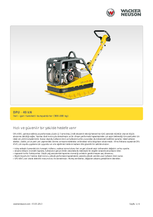 Planchas vibratorias reversibles Wacker Neuson DPU45Ye h