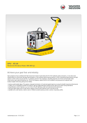 Planchas vibratorias reversibles Wacker Neuson DPU 4545 H