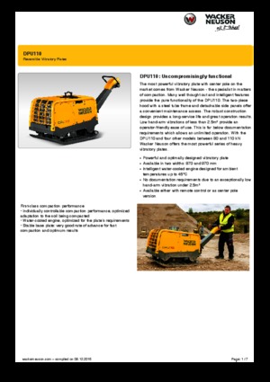 Planchas vibratorias reversibles Wacker Neuson DPU110 Lem 970