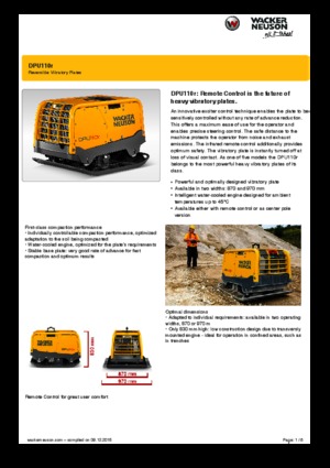 Planchas vibratorias reversibles Wacker Neuson DPU110r Lem 870