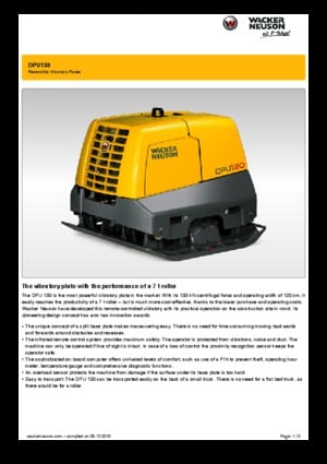 Planchas vibratorias reversibles Wacker Neuson DPU 130 r