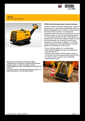 Planchas vibratorias reversibles Wacker Neuson DPU90 Lem 770