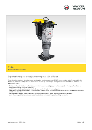 Apisonadores a gasolina y diesel Wacker DS 70,11