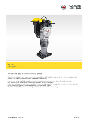 Apisonadores a gasolina y diesel Wacker DS 70,11