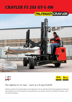 Carretillas elevadoras auxiliares diesel Palfinger F3 203 GT-S 4W