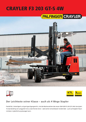 Carretillas elevadoras auxiliares diesel Palfinger F3 203 GT-S 4W