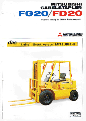 Carretillas elevadoras diesel Mitsubishi FD 20 K