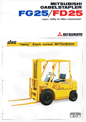 Carretillas elevadoras diesel Mitsubishi FD 25 K