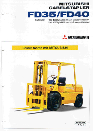 Carretillas elevadoras diesel Mitsubishi FD 35 AT