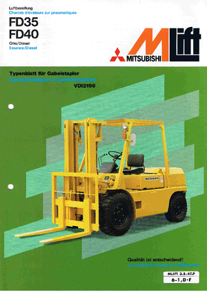 Carretillas elevadoras diesel Mitsubishi FD 40 T