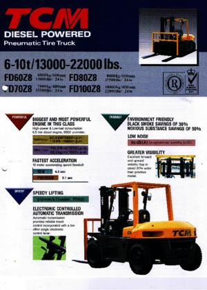 Carretillas elevadoras diesel TCM FD 60 Z 8