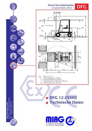 Carretillas elevadoras antidetonantes diesel Miag DFG 12 XH 2