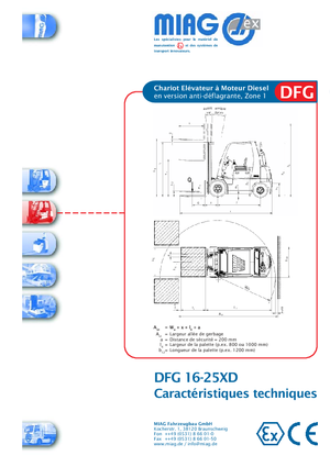 Carretillas elevadoras antidetonantes diesel Miag DFG 16 XD