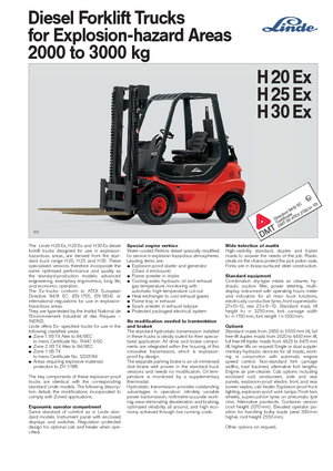 Carretillas elevadoras antidetonantes diesel Linde H 20 D EX Zone 2