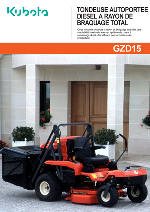 Tractores de uso municipal Kubota GZD 15 HD