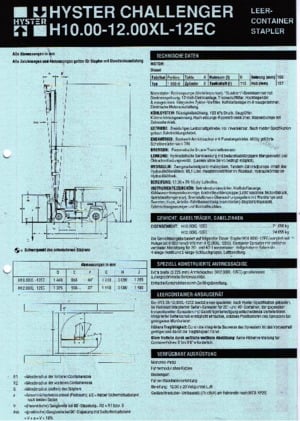 Carretillas elevadoras diesel Hyster H 12.00 XL - 12 EC