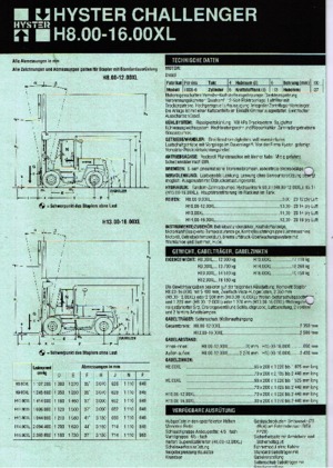 Carretillas elevadoras diesel Hyster H 8.00 XL