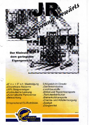 Carretillas elevadoras auxiliares diesel Cangaru / Transmanut JR 3-4.3.1028 F o. DR