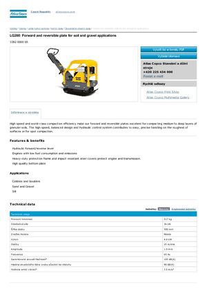 Planchas vibratorias reversibles Atlas Copco LG 200