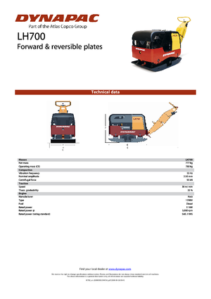 Planchas vibratorias reversibles Dynapac LH 700