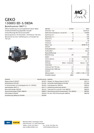Grupos electrógenos diesel Geko ® 130003 ED-S/DEDA