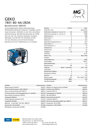 Grupos electrógenos diesel Geko ® 7801 ED-AA/ZEDA