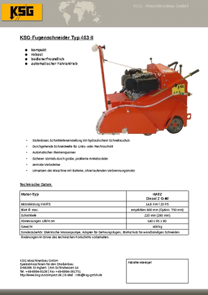 Cortadoras de suelo KSG-Maschinenbau KSG 463