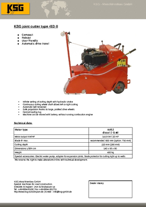 Cortadoras de suelo KSG-Maschinenbau KSG 463