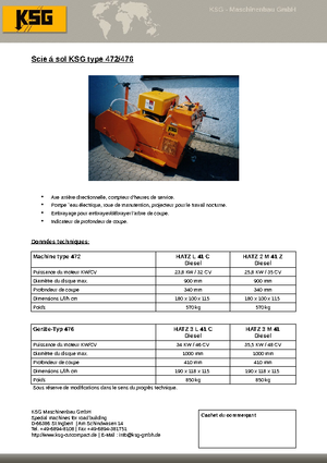 Cortadoras de suelo KSG-Maschinenbau KSG 476