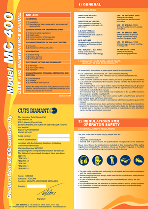 Cortadoras de suelo Cuts Diamant MC 400 YM