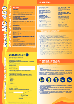 Cortadoras de suelo Cuts Diamant MC 450 YM