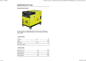 Grupos electrógenos diesel PRAMAC Lifter P 11000 TYA